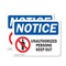 Signmission Unauthorized Persons Keep Out OSHA Notice Sign, Plastic, 14in W x 10in L, 2PK OS-2PACK-NS-P-1014-L-16776 - alternate 1